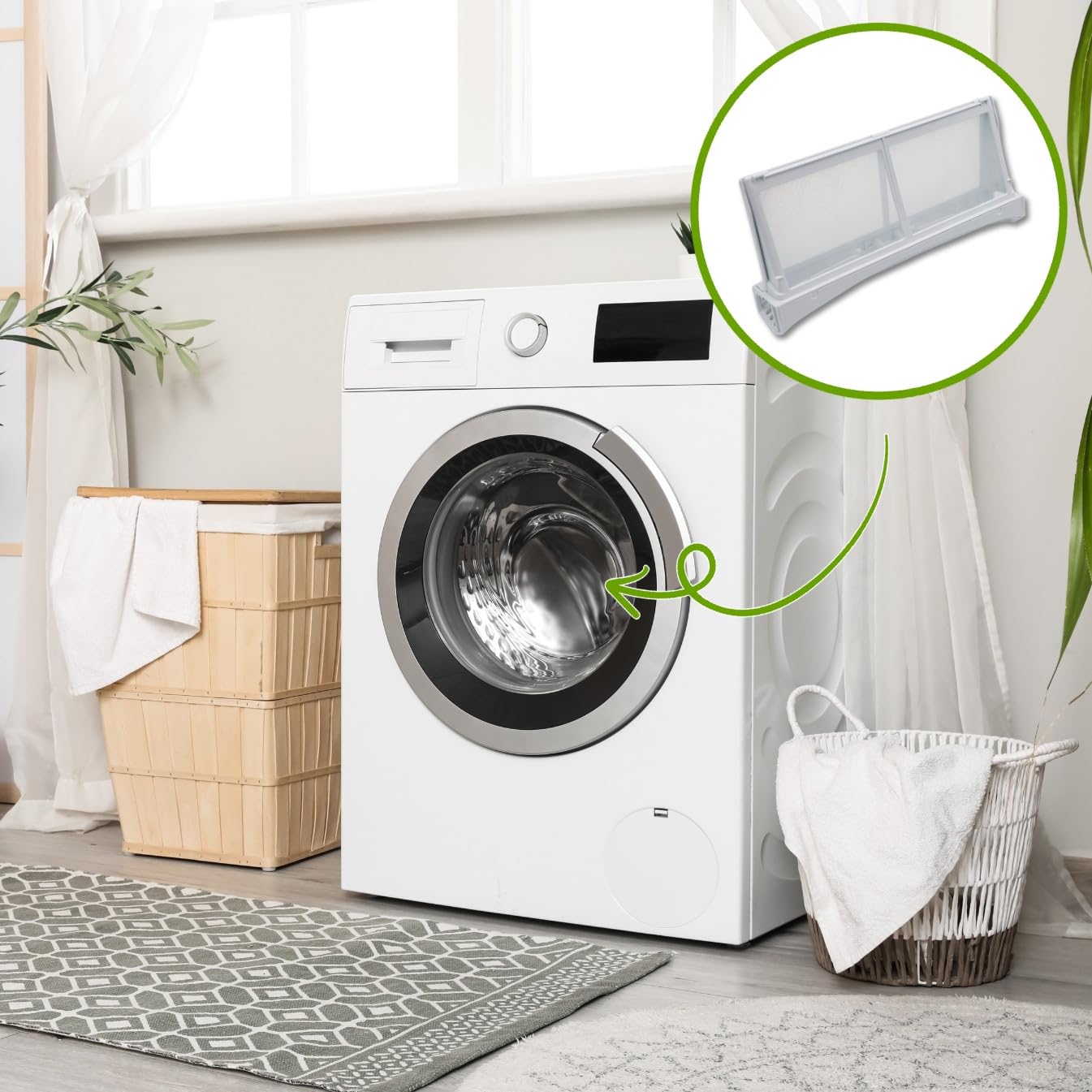 SOS - Filtro de pelusa para secadora 00652184, 763410725 BALAY, BOSCH, CONSTRUCTA, NEFF, SIEMENS, SMEG, VIVA