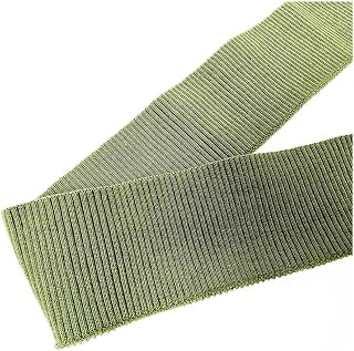 VONCYKI Tissu elástico de poliéster para coser, tela acolchada, accesorios de tela, cuello, puños, color verde