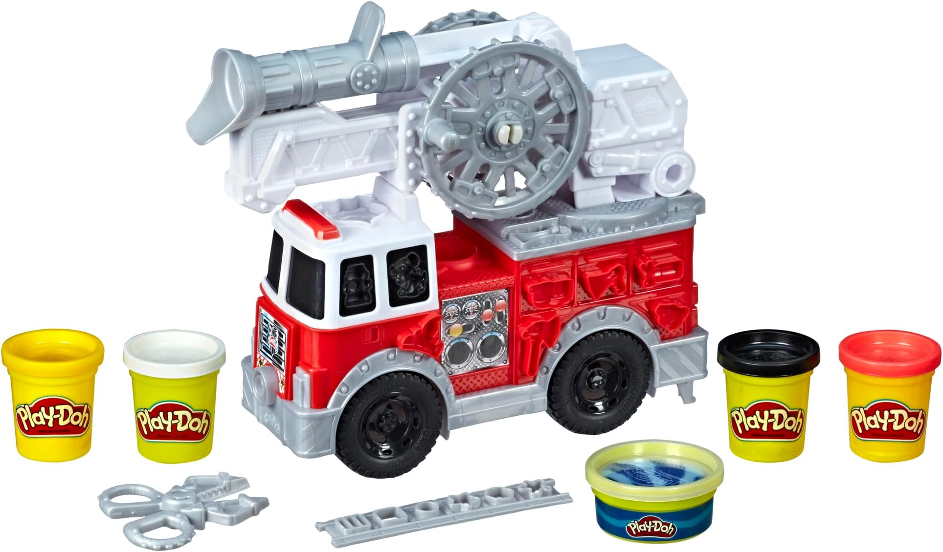Play-Doh Wheels Fire Truck Toy Vehicle Set, 5 Cans, Preschool Toys for 3 Year Old Boys & Girls & Up, Imagination Toys (Amazon Exclusive)