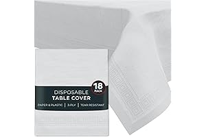 Disposable Linen-Like Tablecloths for Rectangle Tables