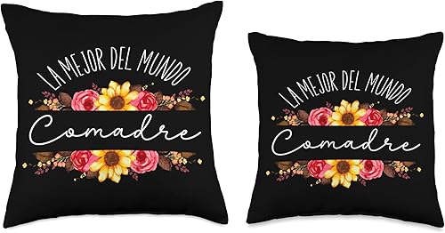 Miniatura 3 de La Mejor Comadre Del Mundo Spanish Godmother Comadre Throw Pillow