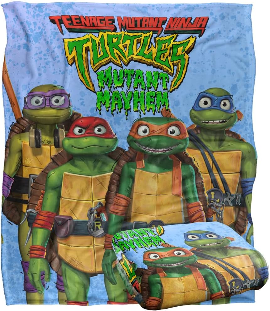 Teenage Mutant Ninja Turtles: Mutant Mayhem Blanket, 50"x60" Turtle Teens Silky Touch Super Soft Throw Blanket