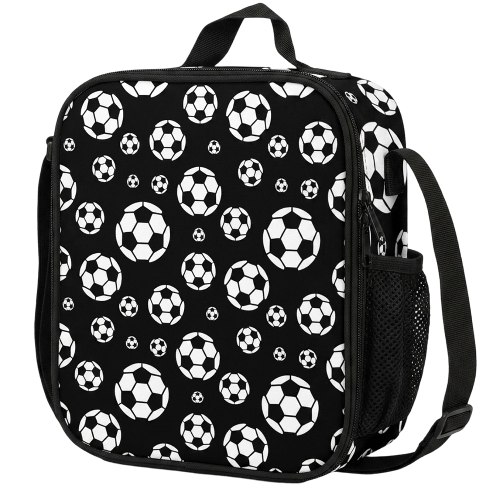 WaaRiuQ Football Lunch Bag, Football Lunch Box for Sports Enthusiasts and Professionals, Boys Lunch Box for School and Outdoor Activities, Boys Lunch Bag for Work and Travel