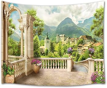 Amazon.co.jp: LB 風景画タペストリー エキゾチック 北欧風 おしゃれ