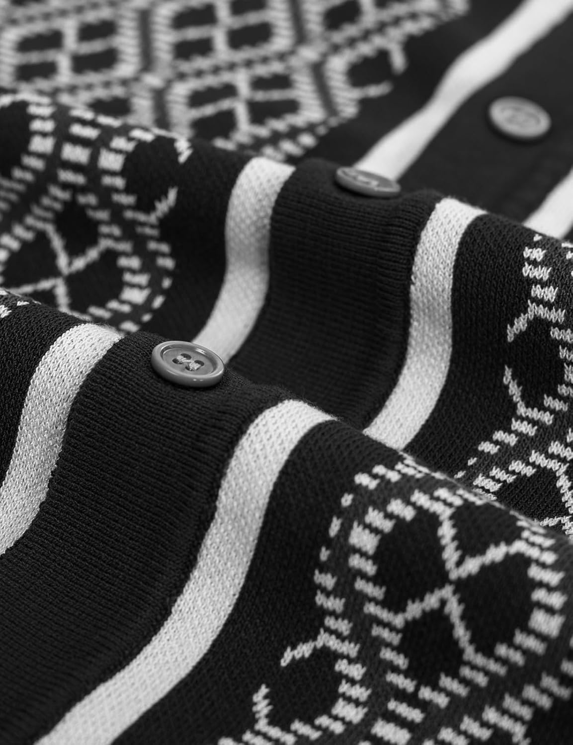 PJ PAUL JONES Men's Polo Shirts 70s Vintage Shirts Contrast Knitted Polo Shirts - Image 7