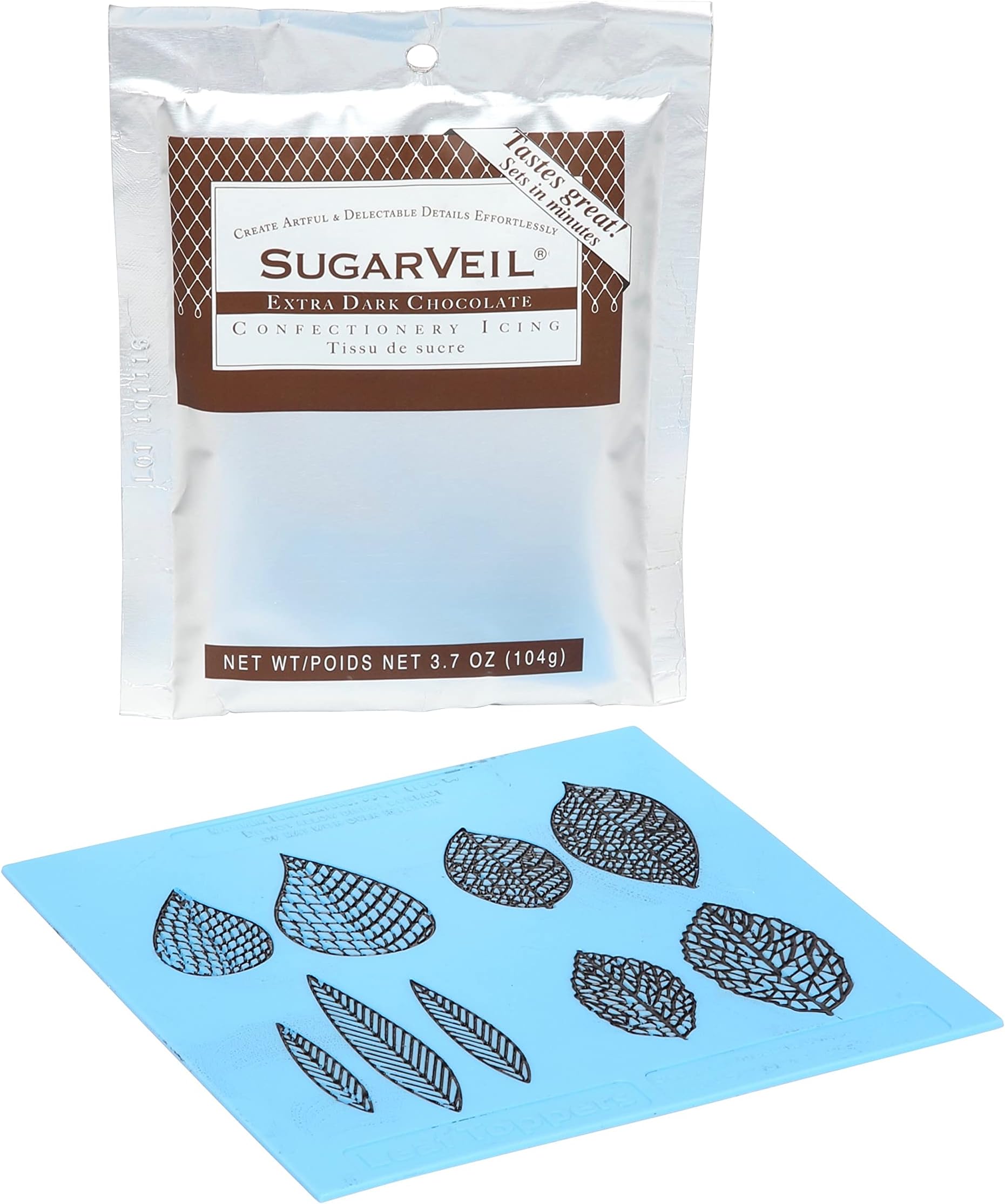 Leaf Topper Mat with Chocolate SugarVeil Icing