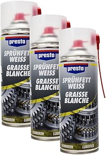 Presto! 3 x 306352 – Spray de Color Blanco de Grasa lubricante Metal plástico 400 ML