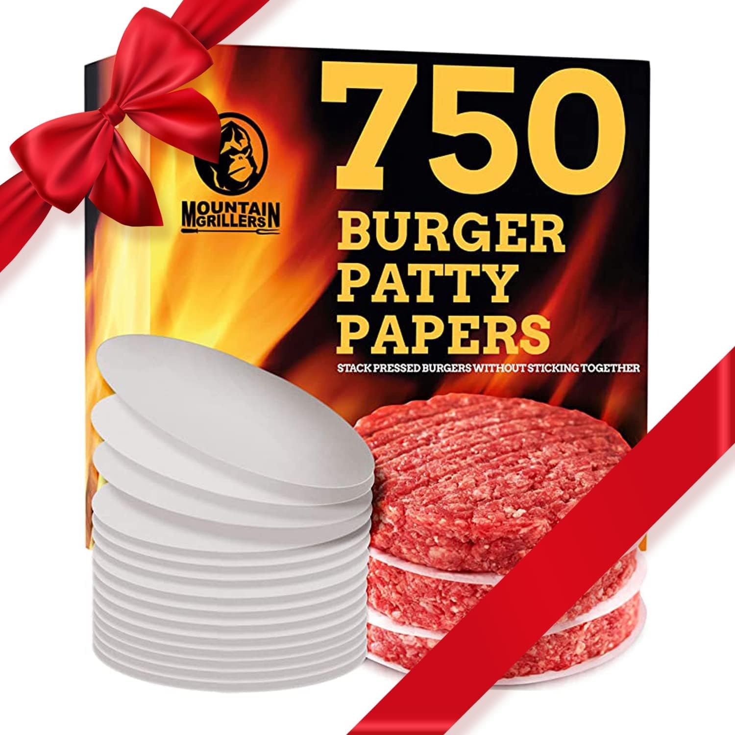 Carta per hamburger - Dischi di carta cerata per hamburger - 750 fogli di carta staccabili per hamburger - Perfetto per barbecue