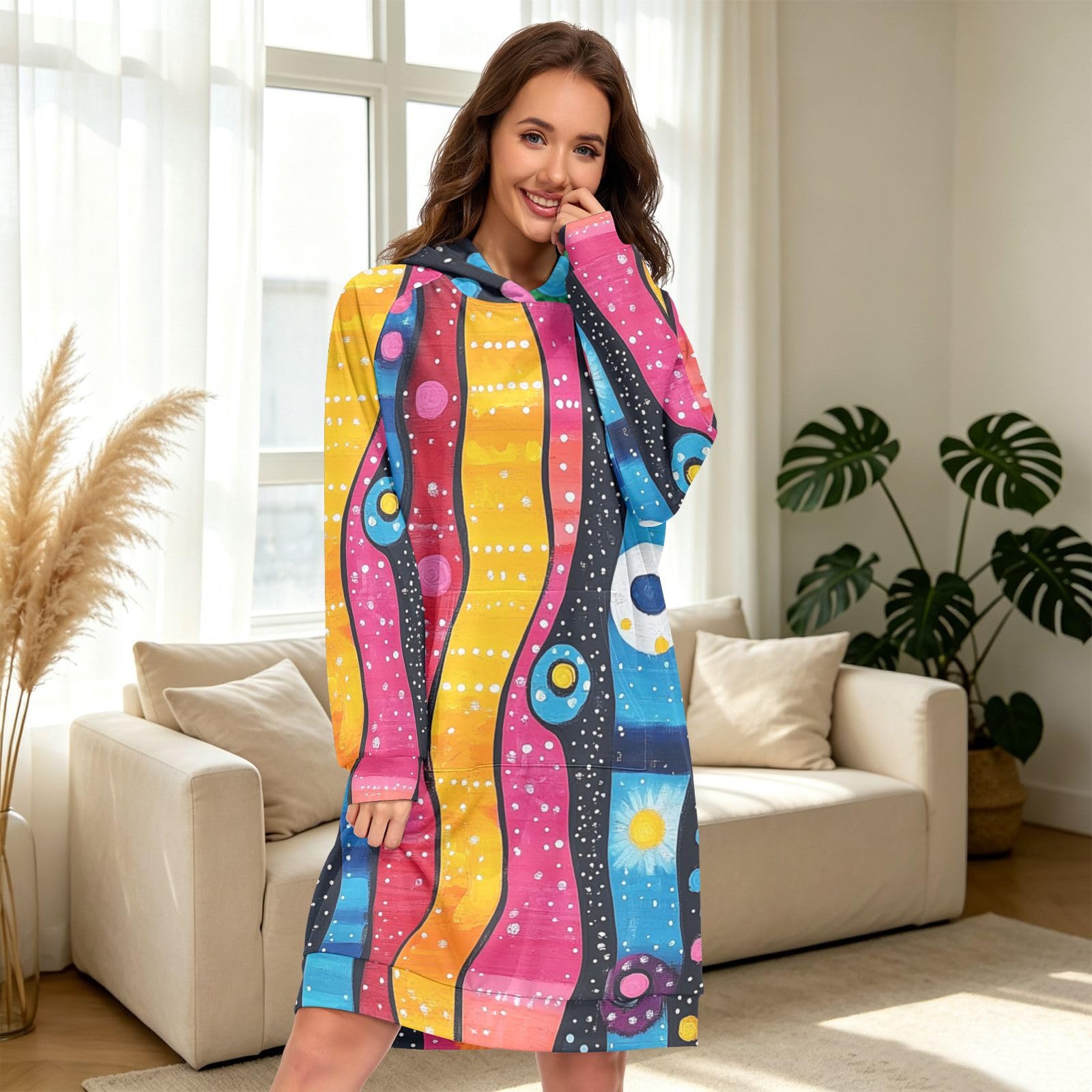 S, L, XXl Felpe con cappuccio da donna, felpe con cappuccio per tunica da