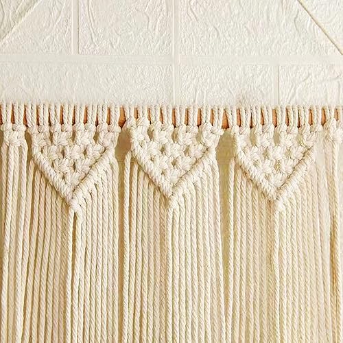 Miniatura 6 de Estante colgante de pared de macramé, estantes colgantes bohemios para interiores para pared, estantes decorativos bohemios flotantes para plantas,