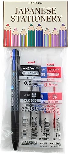Miniatura 2 de Uni Jetstream Slim  Conpact - Bolígrafo de 0020in 3 colores con recarga de tinta de gel negro azul rojo y papelería japonesa original Negro