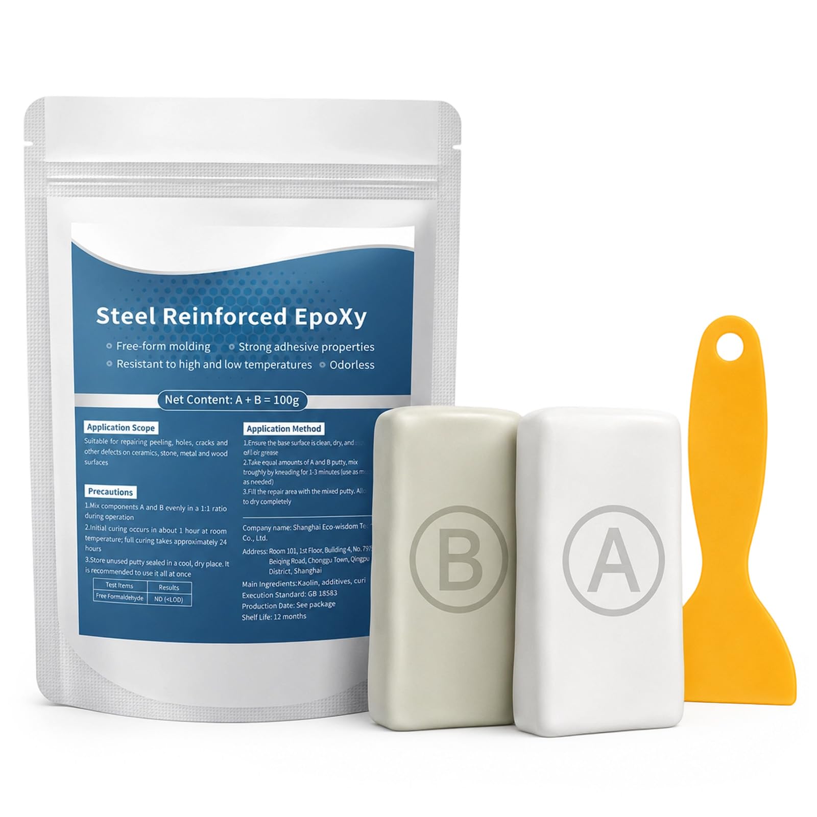 High-Strength Epoxy Putty Fast Repair Clay, 2-Part Repair Filler Puttys for Metal Wood Ceramic Stone Tile and Plastic, Filling Leaks, Cracks and Surface Repairs
