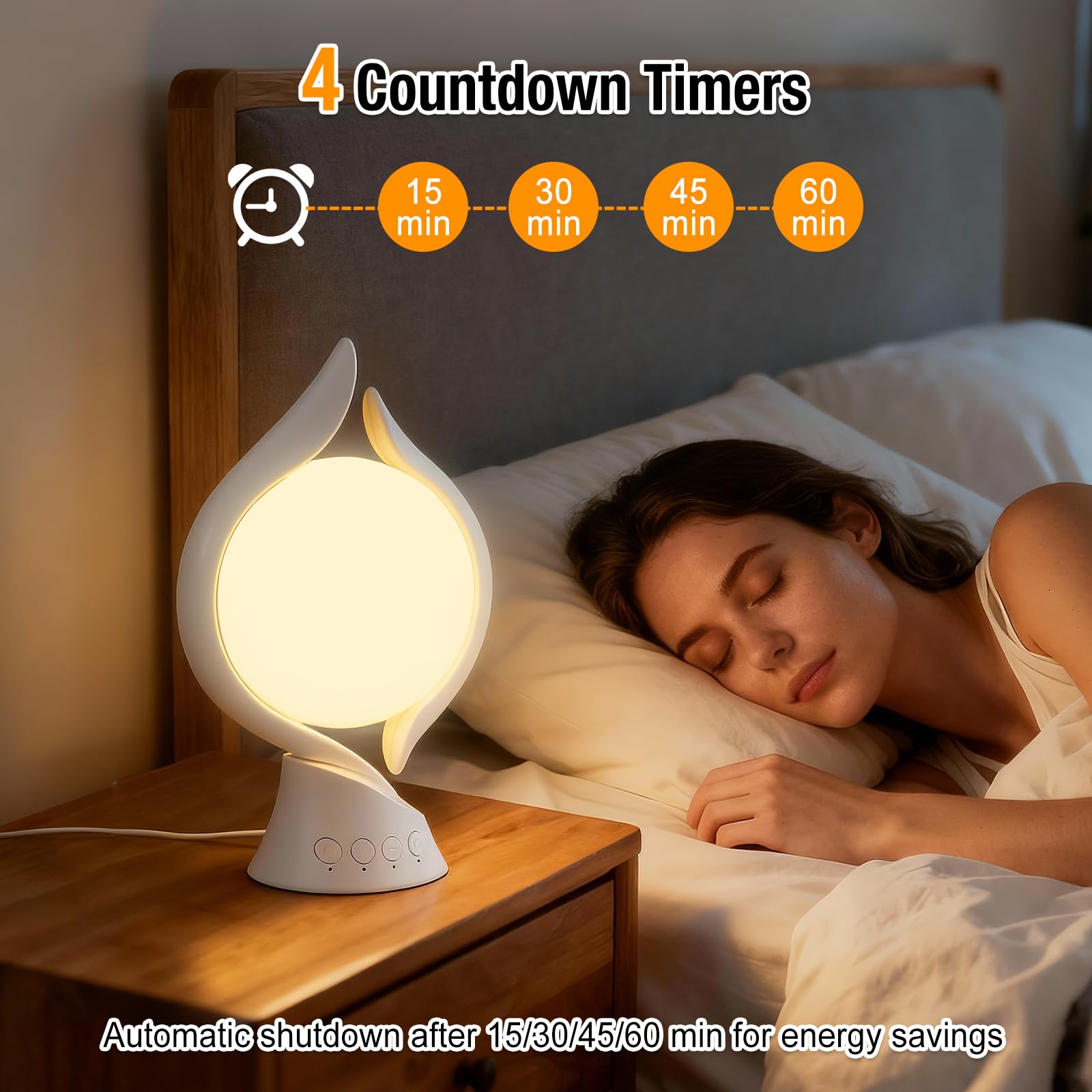 Lampada diurna 15000 Lux, lampada a LED per terapia luminosa senza raggi UV, con 3 temperature di colore, 4 timer e 5 luminosità regolabili, simulazione di luce diurna, luce solare con funzione di