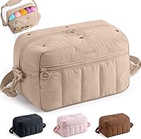 MYBAGZIGN Crochet Yarn Bag Organizer: Large Capacity Storage with Yarn Holes, Hooks Pockets & Adjustable Strap - Portable Knitting Travel Bag for Women