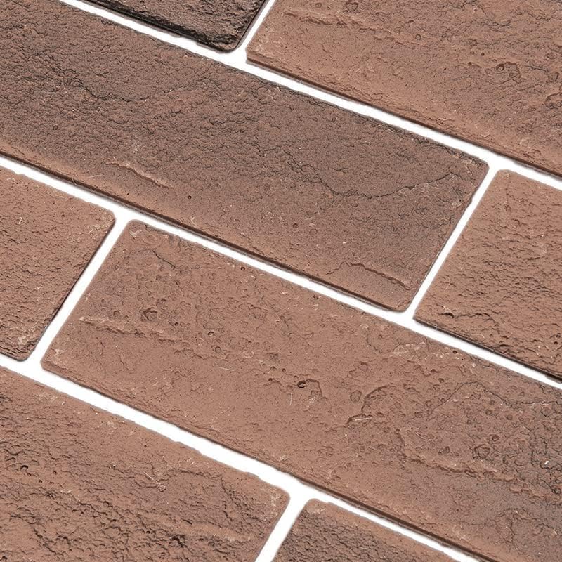 La Mejor review de Azulejos para exteriores paredes comprados en linea. 37 TORURAL - 2 azulejos de pared de ladrillo sintético clásico café/rojo, revestimientos de ladrillo fino 3D para baño, cocina, recámara, chimenea y valla