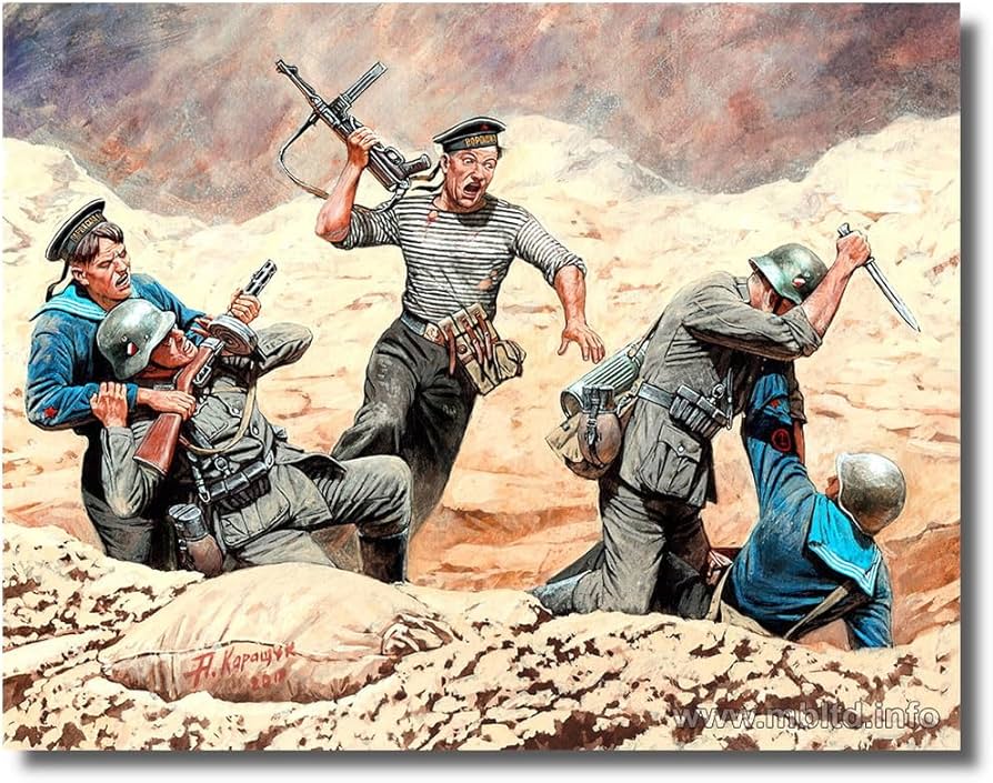 Amazon | マスターボックス 1/35 ドイツ・ソ連 白兵戦 ロシア海兵隊vs
