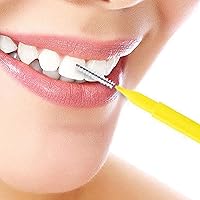 Vista 7 de Huakaile 50 cepillos de llaves para limpieza con estuche de almacenamiento, cepillo interdental interproximal entre dientes, 5 colores llaves