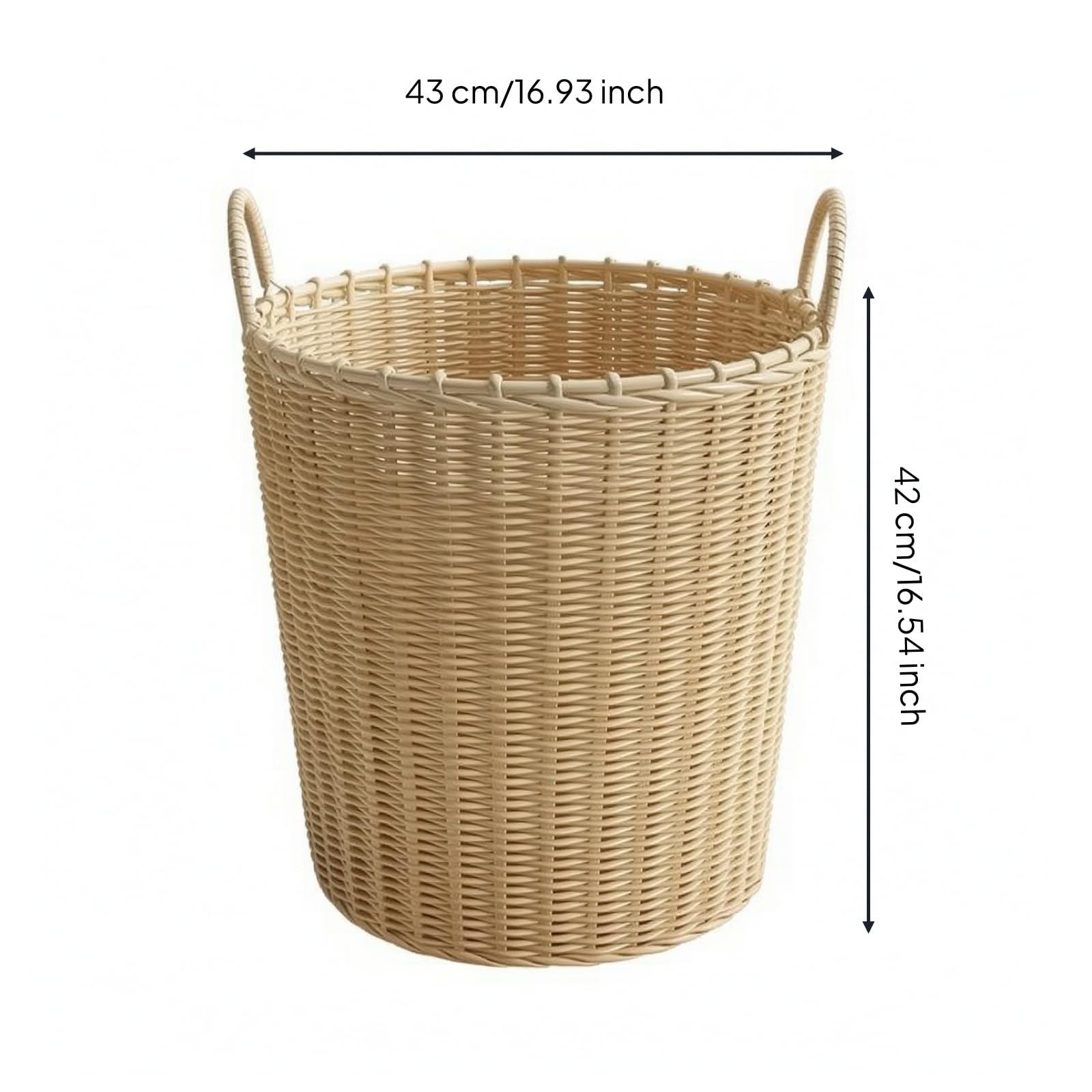 Cesto Portabiancheria con Manici, Super Grande, Altezza 42 Cm