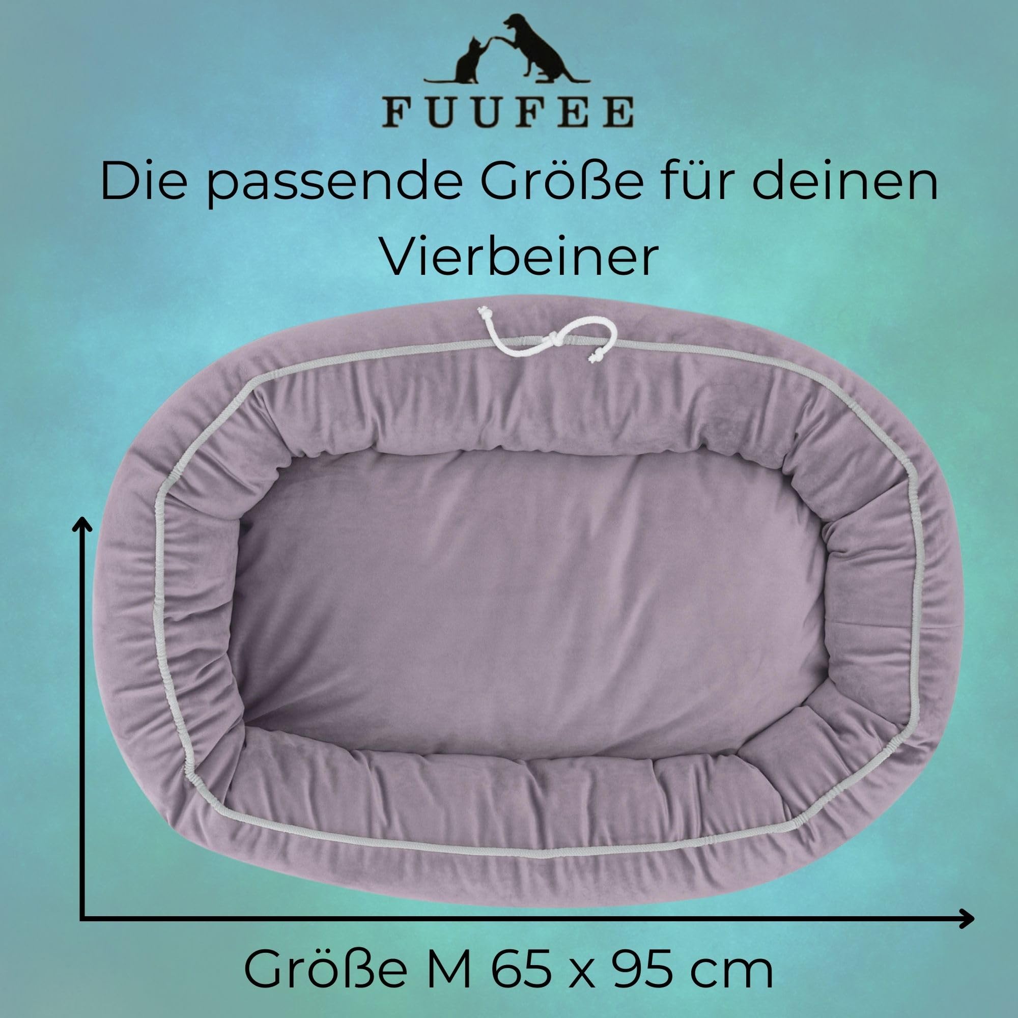 Hundebett, Hundekorb, Hundesofa, Hundeliege, Hundebett mittelgroße Hunde, Hundezubehör, hundebett orthopädisch, Hundebetten 95 x 65 cm