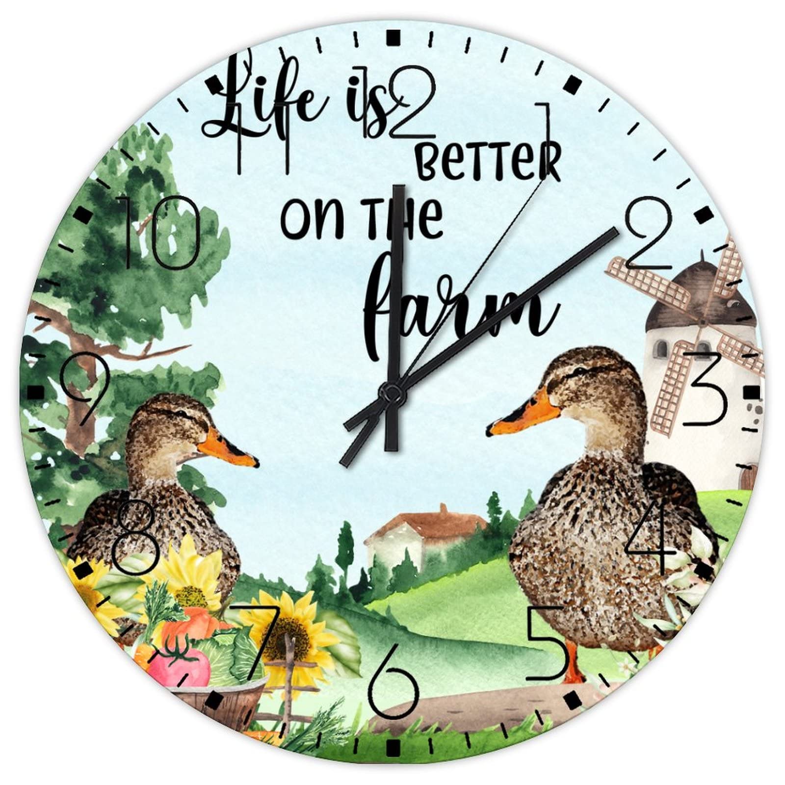 Horloge sans tic-tac à mouvement de balayage fluide Life is Better