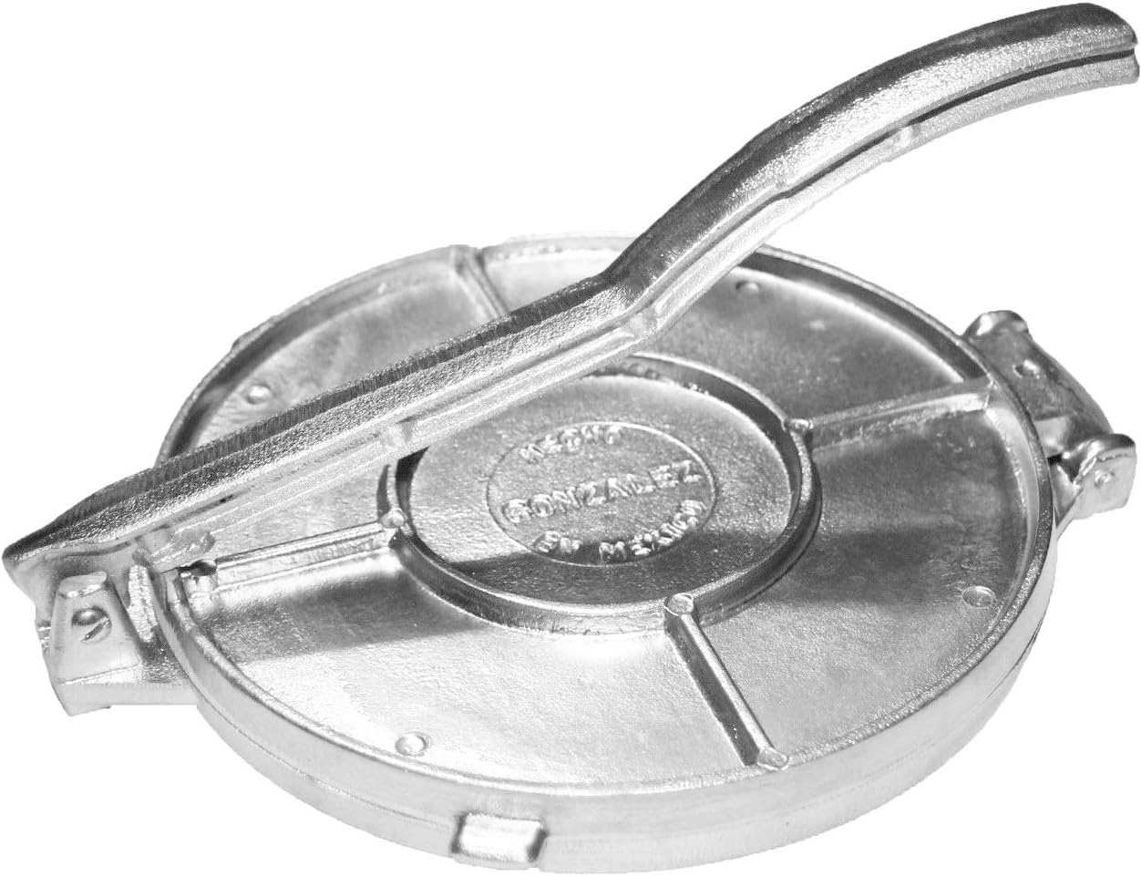 Made in Mexico Gonzalez Polished Authentic Mexican Tortilla Press Maker Aluminum 8"…