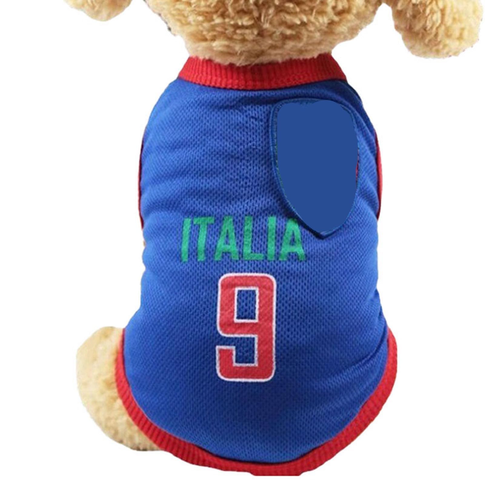 Maglia da calcio per cani, maglietta wm per cani, maglia da calcio per animali domestici, gilet della nazionale di calcio sportivo, magliette per cani piccoli, medi e grandi (xl-blu)