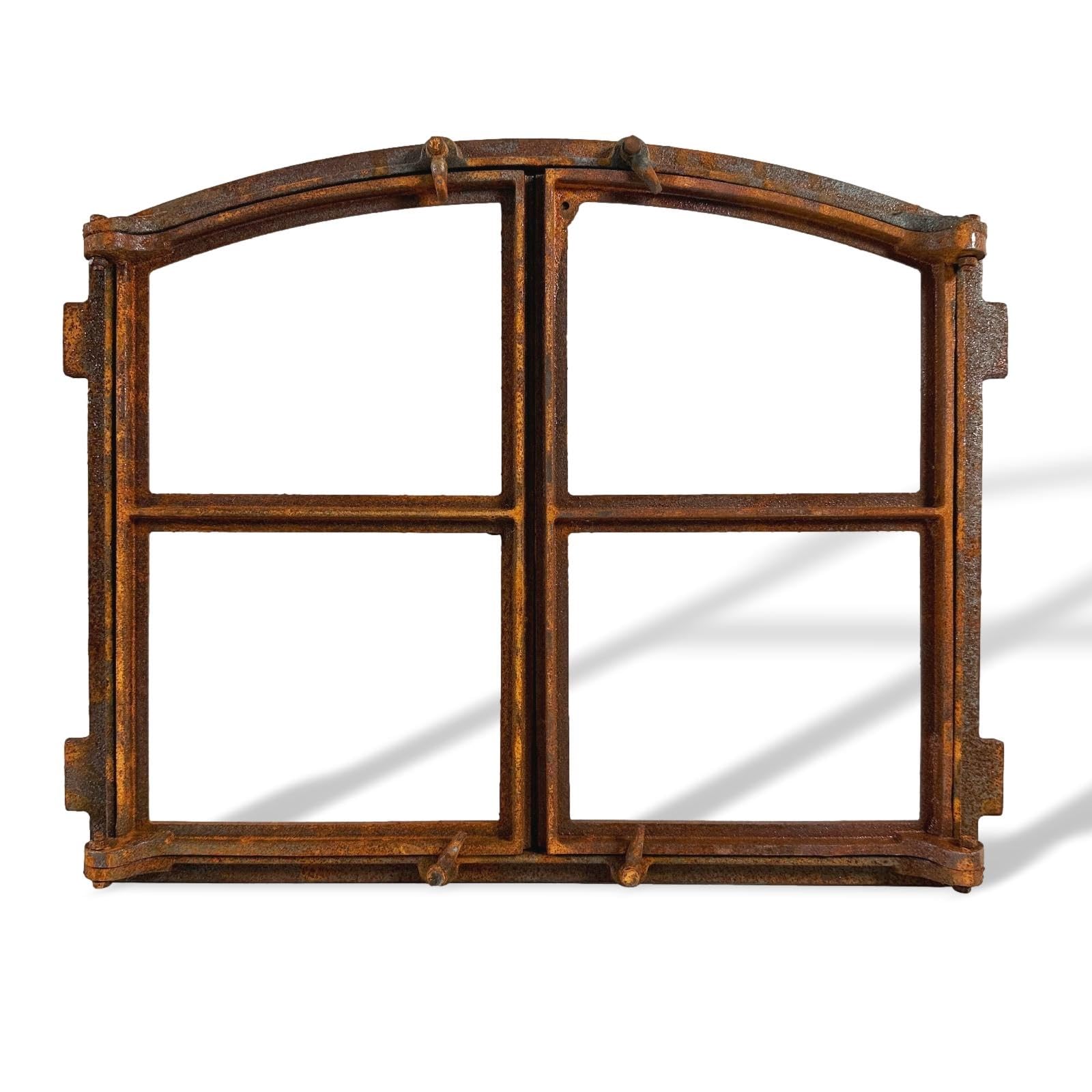 aubaho Stallfenster Eisenfenster zum Öffnen Scheunenfenster Rost Eisen 58cm Antik-Stil