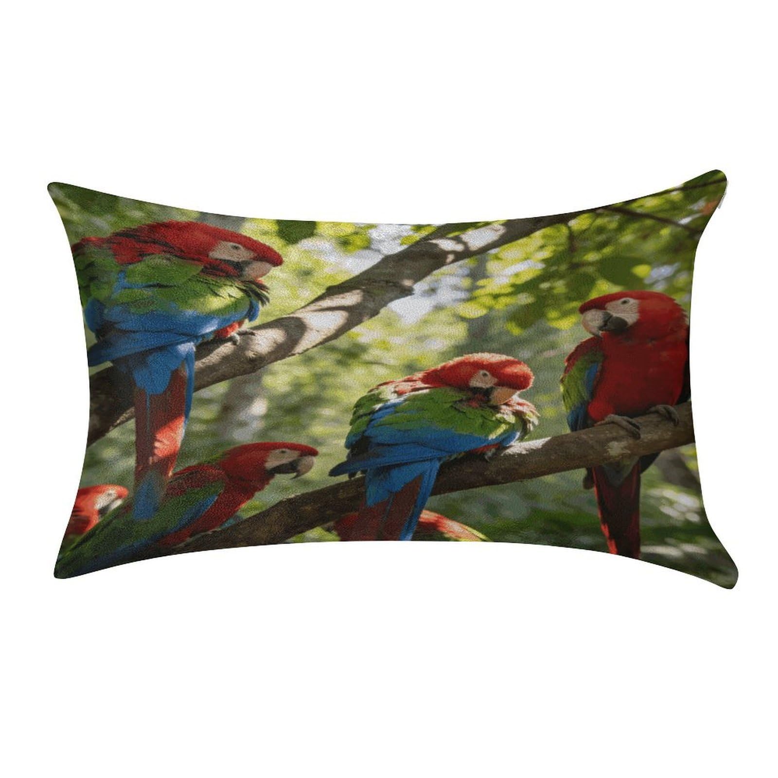 Fodpand Style Birdsong In The Forest Pillowcase,Elegant Designed Home Decor,Velvet Pillowcase,Soft And Cozy,Pillow Case Cover With Hidden Zipper For Bedroom, Sofa, Couch