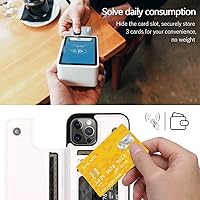 Vista 4 de Funda tipo cartera compatible con iPhone 13 Pro de 6.1 pulgadas con tarjetero, de piel sintética, con función atril, ranuras para tarjetas, doble