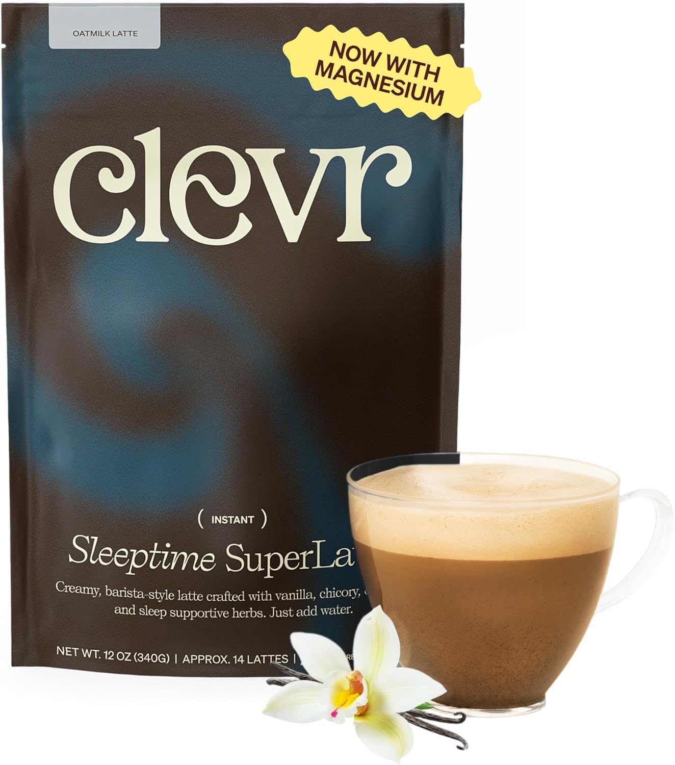 Sleeptime SuperLatte, Magnesium Sleep Drink with Ashwagandha,