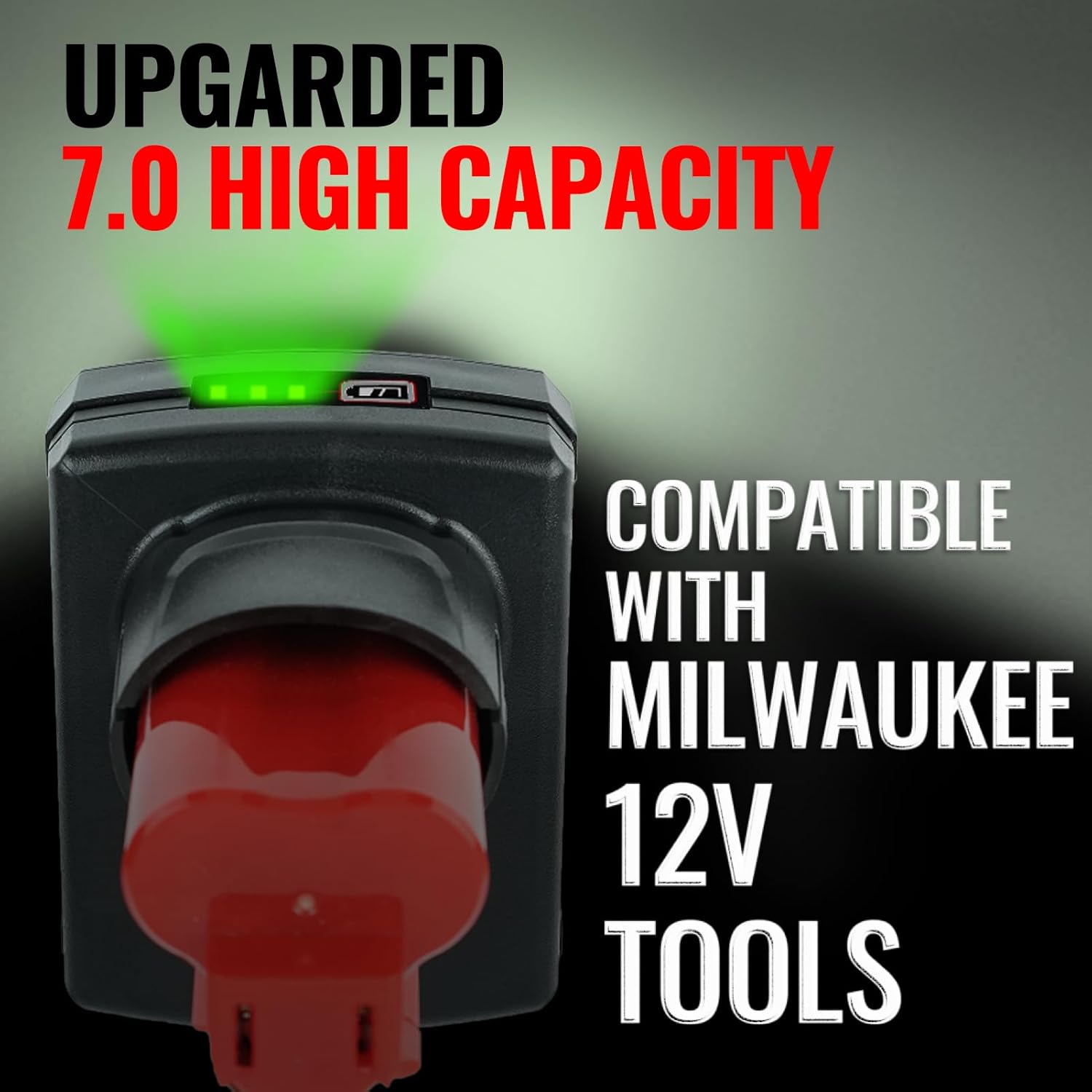 VANON Replacement for Milwaukee 12V Battery 7.0Ah 12V Battery Pack,Lithium-Ion High Capacity Batteries 12V 48-11-2411 48-11-2420 48-11-2401 48-11-2402 48-11-2401 48-11-2411 48-11-2425 (2-Pack)