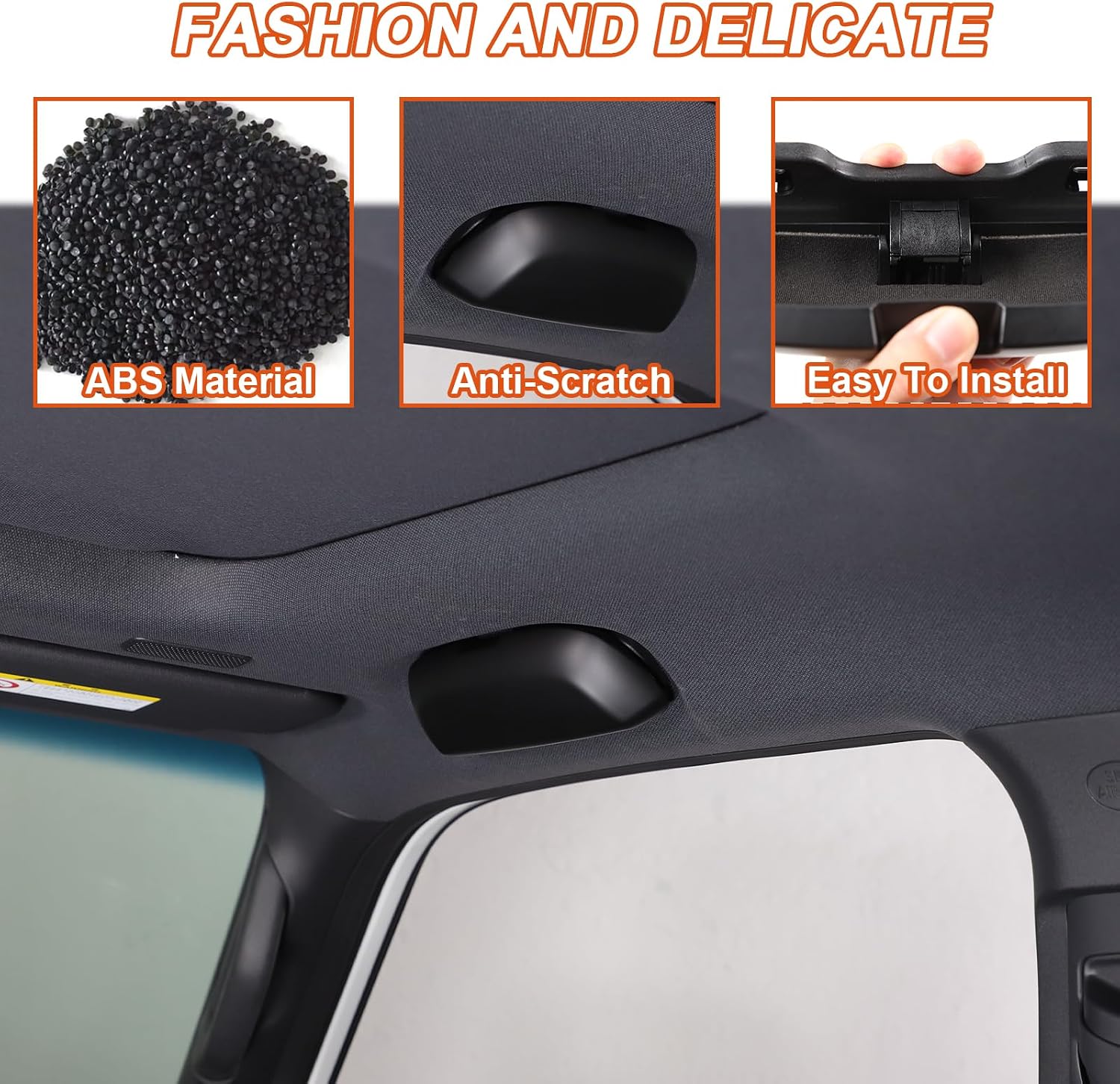 Sunglasses Holders for Car Compatible with Toyota Land Cruiser Prado 250 J250 LC250 2024 2025,ABS Glasses Holder Storage Box Interior Accessories (Black)