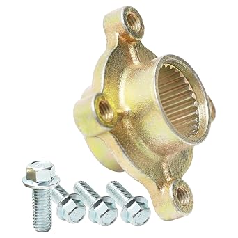 28T Spline 4-Stud Rear Sprocket Hub Adapter for ATV Go Kart Quad Buggy 50cc 70cc 90cc 110cc 125cc Taotao, Coolster, Apollo Durable Steel Mount for Sprockets & Brake Rotors