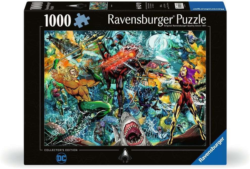 Ravensburger DC Collector's Edition - Aquaman 1000 Piece Jigsaw Puzzle | Unique Softclick Technology | Striking Artwork | Perfect for DC Fans