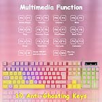Clavier rose et jeu de souris USB Kawaii filaire ComboRGB Feux de fond N'est pas en conflit avec l'aiguillage mécanique Brown 4200DPI souris PC Console de jeu PS4 PS5