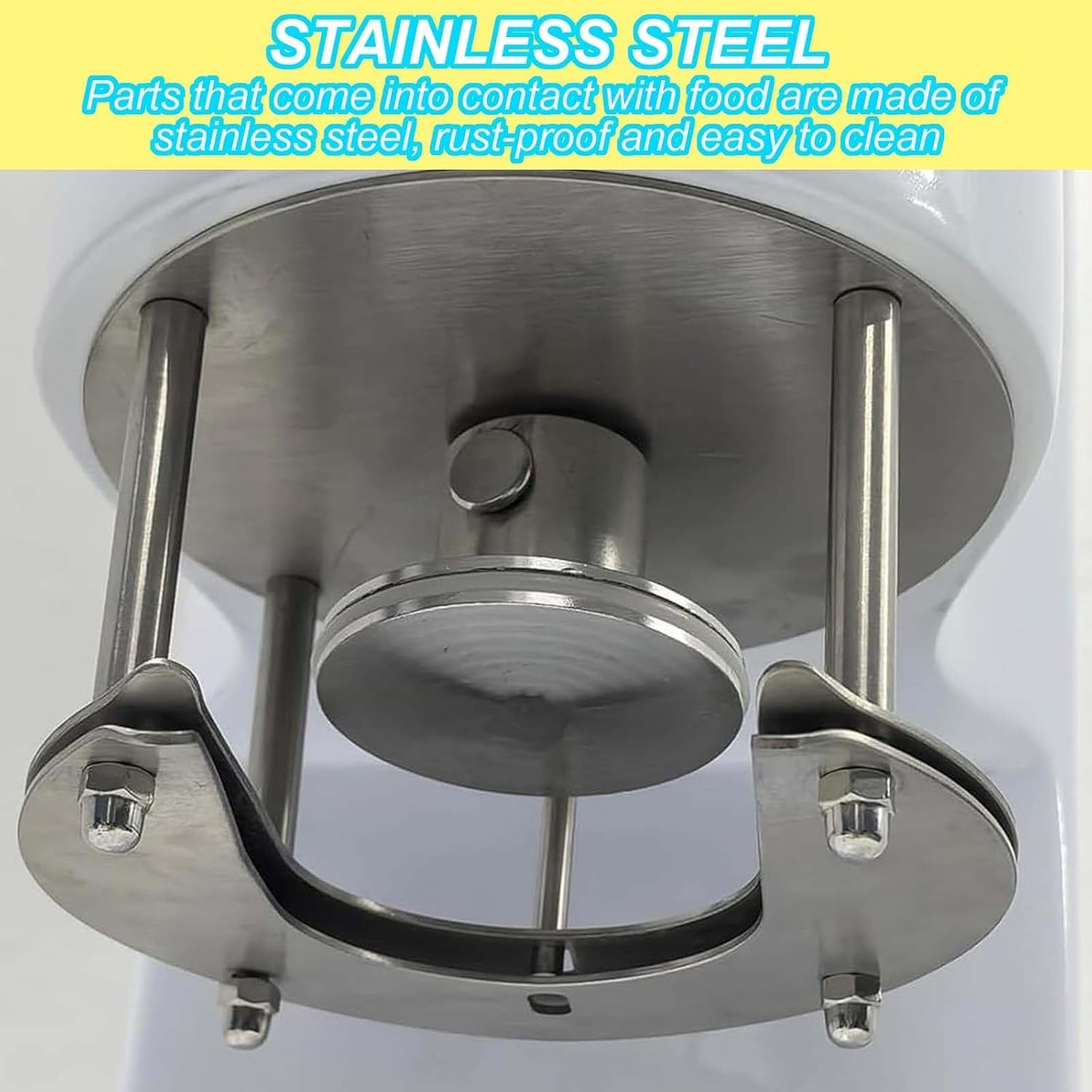 Commercial Spaghetti Ice Cream Maker, 80W 7.4-7.9 Gal/H Ice Cream Noodle Extruder with 4 Shape Molds for Restaurant/Kitchen