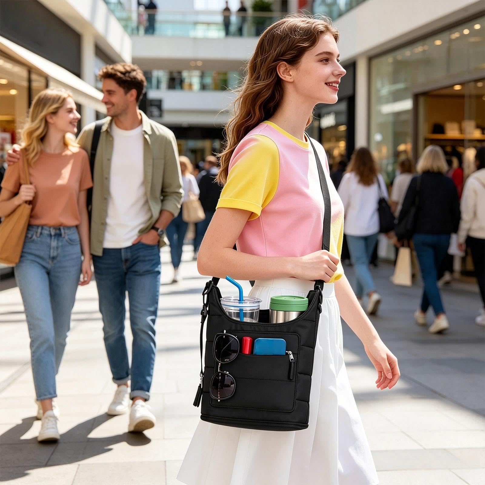Sac Porte-Gourde Pochette Légère Avec Poche | Sac Transporteur Pour Bouteille D'Eau pour randonnée, course, sports, hydratation, extérieur, , camping