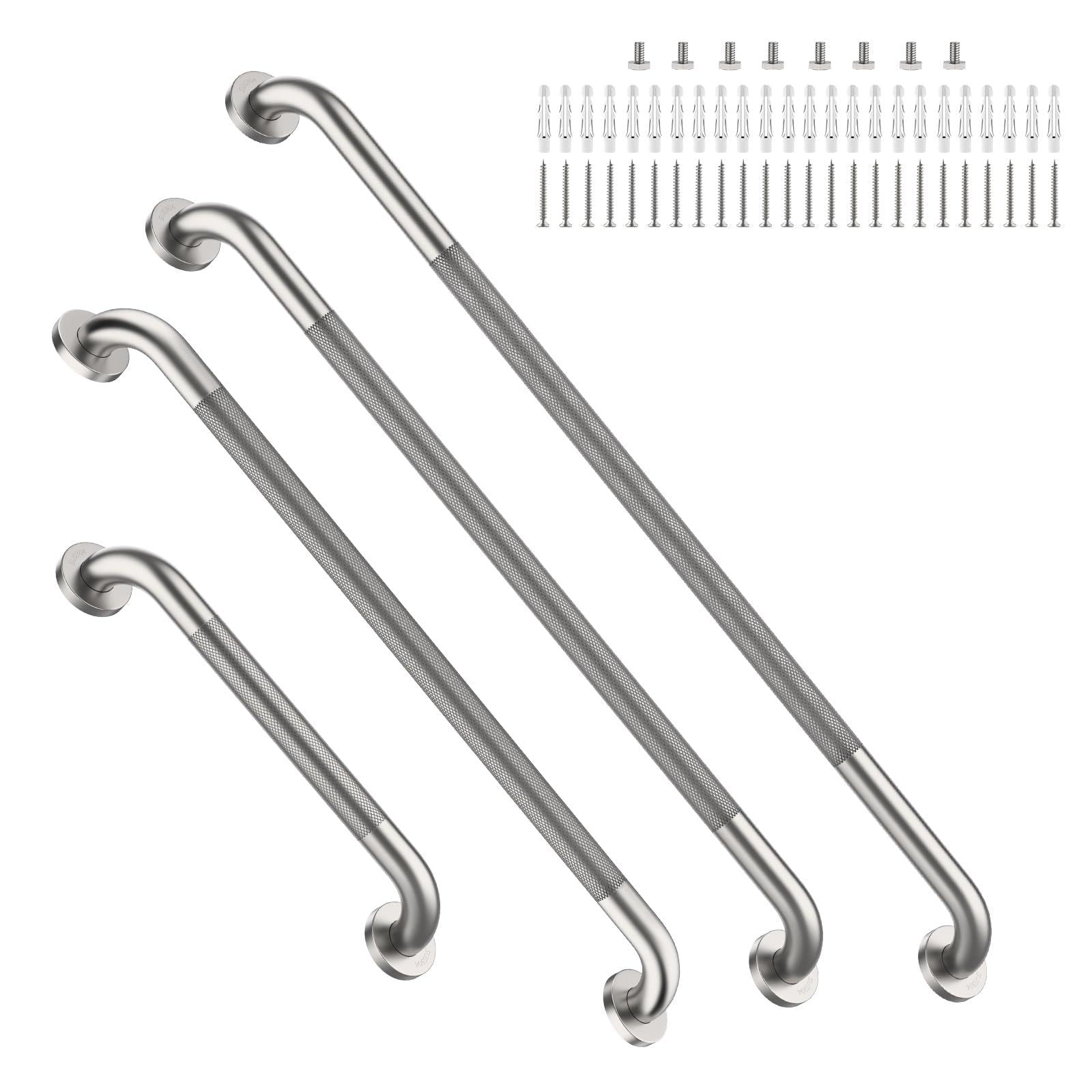 Brushed Nickel Grab Bars 18" 32" 36" 42" Bundle - 1.25" Diameter