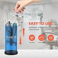 Vista 5 de TASALON Tarro de peluquero (45.5 onzas) con mango de cristal, tarro desinfectante para salón, spa y tienda de manicura, recipiente de vidrio