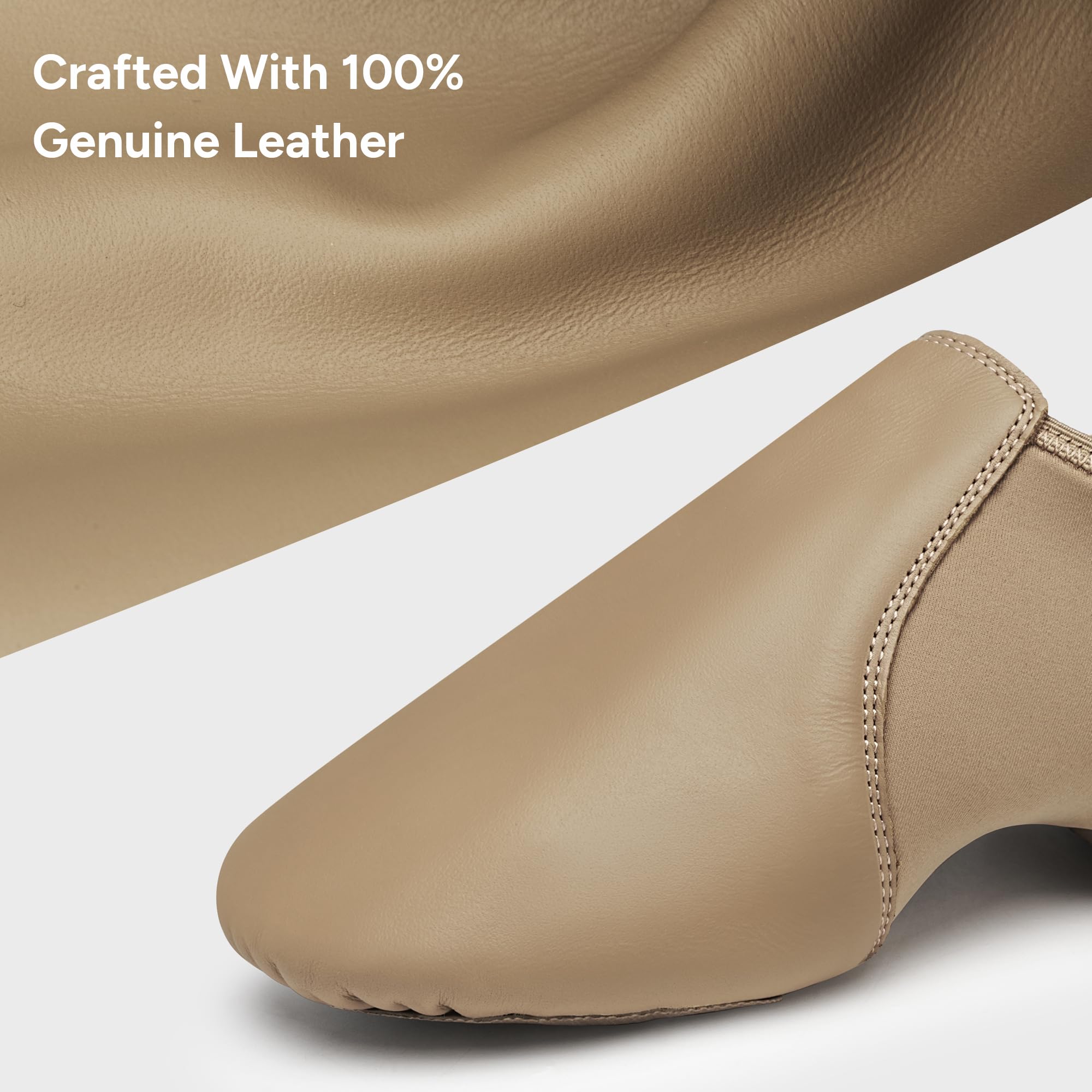 Stelle Scarpe da ballo da donna in pelle unisex | Vera pelle, suola divisa, comfort traspirante, supporto dell'arco, suola antiscivolo, movimento flessibile