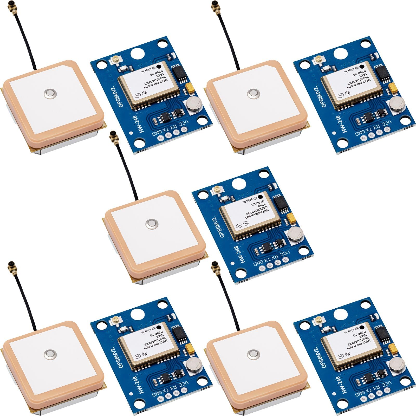 5-pak GY-NEO6MV2 NEO-6M moduł kontrolera lotu GPS 3V-5V z super ceramiczną anteną do Arduino EEPROM APM 2.5