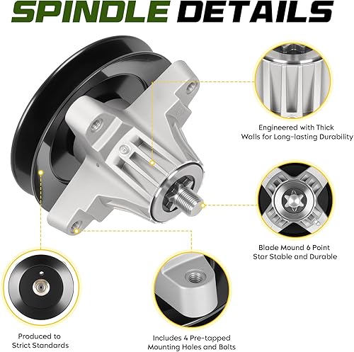 Miniatura 4 de Kit de reconstrucción de cubierta de cortacésped de 50 pulgadas para LTX1050KH LTX1050VT SLTX1050, 3 husillos 618-04825 618-05016 918-04825/3