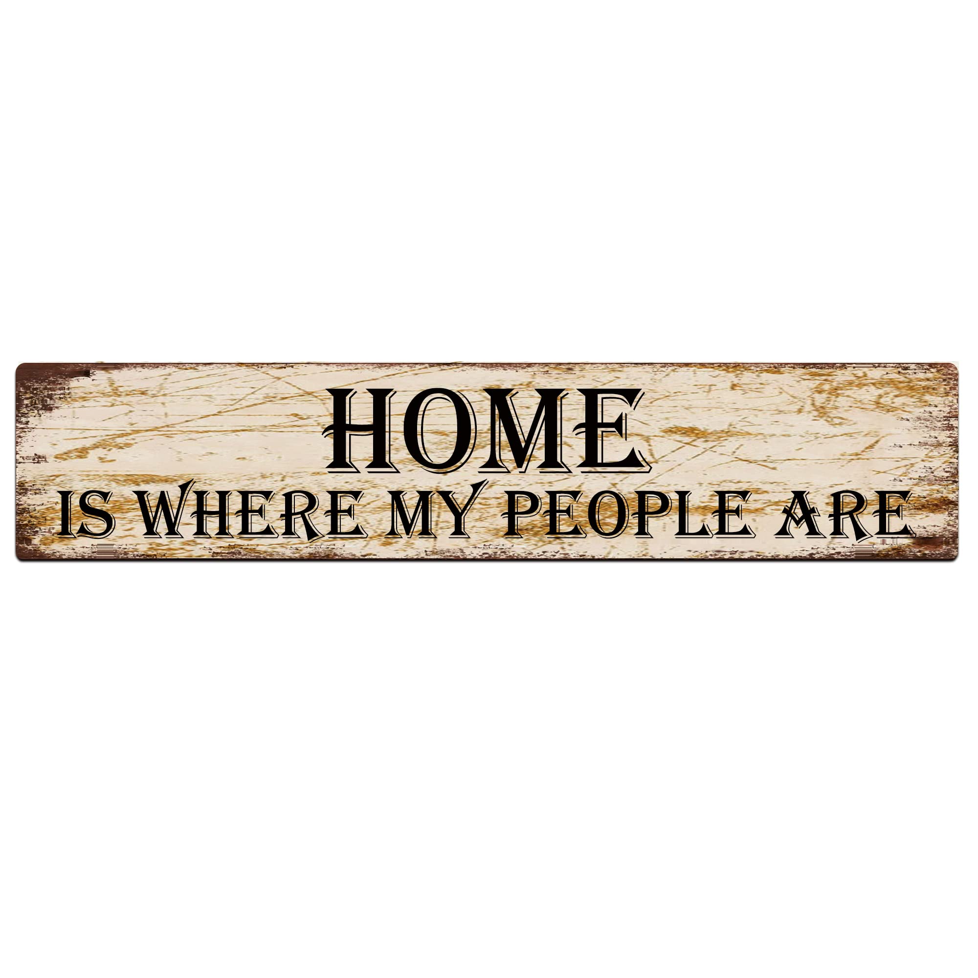 Home is Where My People are Retro Tin Signs Aluminum Metal Sign for Kitchen Home Garden Wall Bar Cafe Decor 4x16 Inch
