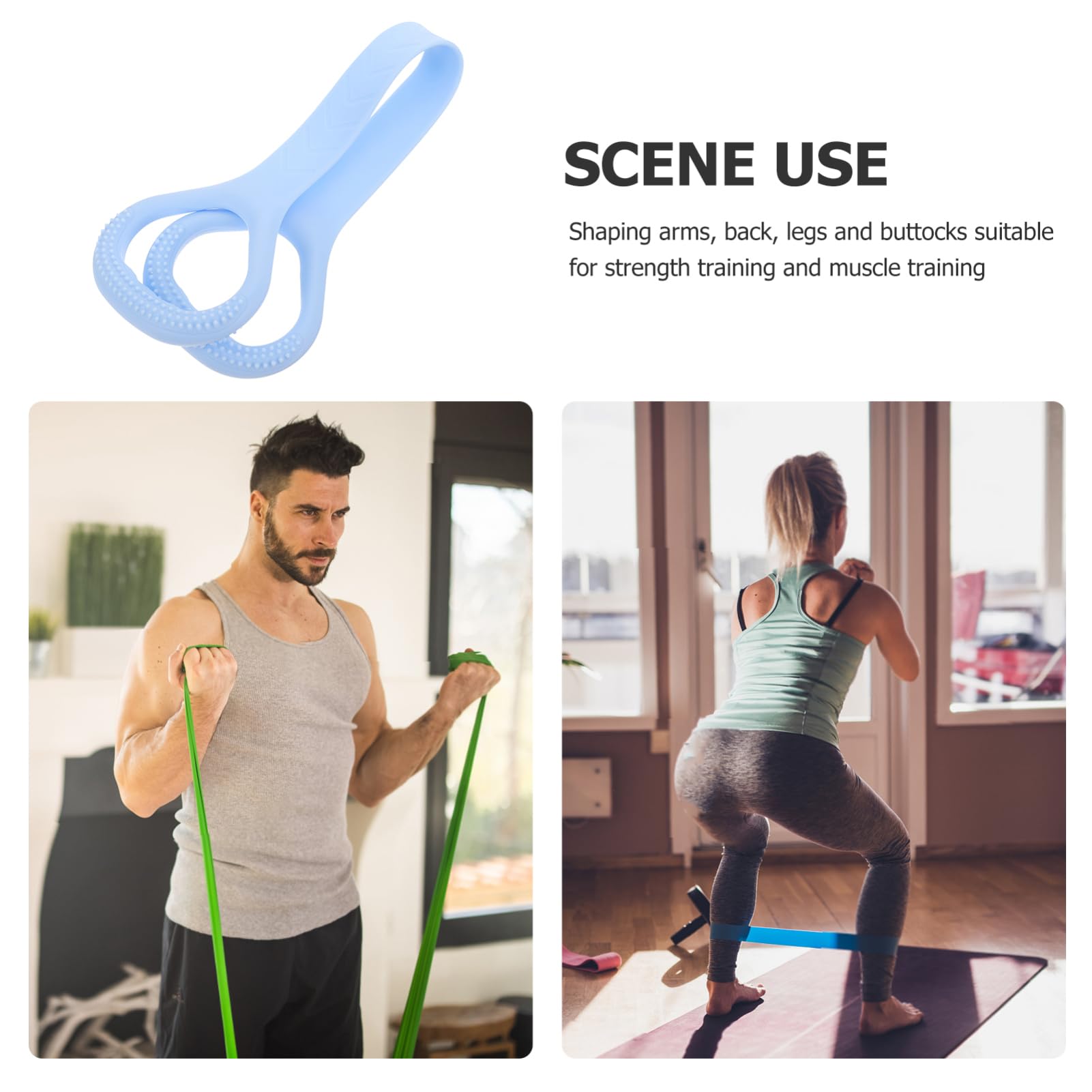 TOYANDONA Banda Elástica De Tensión Resistencia De Bandas De Entrenamiento Banda De Ejercicio Bandas De Resistencia con Asas Bandas De Fitness Yoga Gel De Sílice