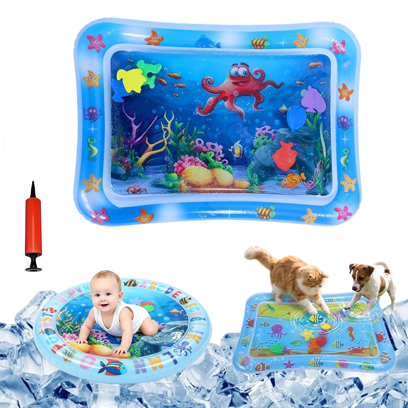 Ruhemeister Pro Sensory water play mat for cats, paw pond for cats(1pc-d)