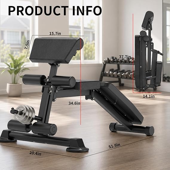 K KiNGKANG 調節可能なウェイトベンチ 耐荷重660ポンド 折りたたみ式ワークアウトベンチ 7つのバックポジション & 3つのシートポジション 多機能 傾斜 デクライン フラット エクササイズベンチ 全身トレーニング ホームジム機器