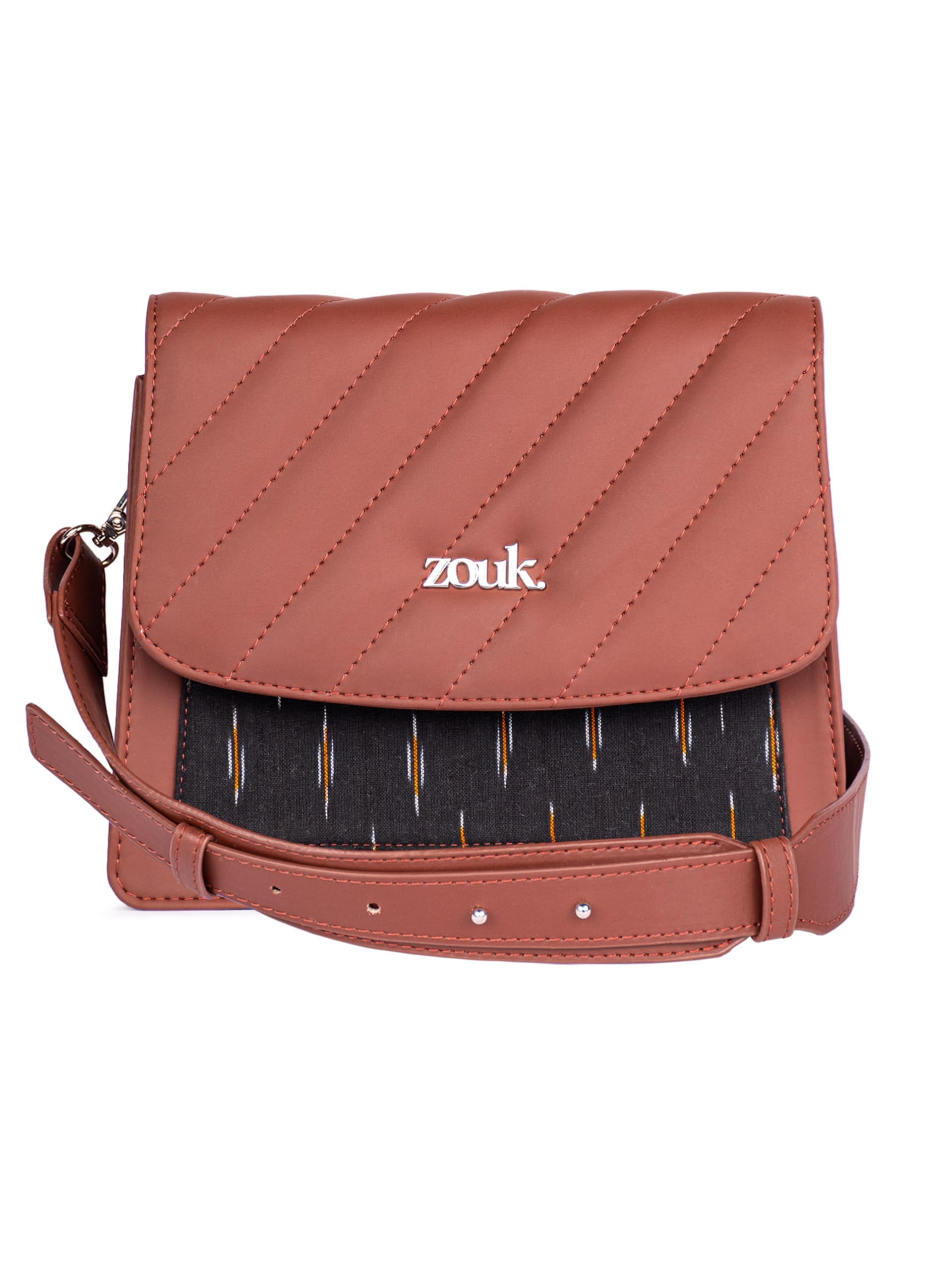 Vegan Leather Flap Closure Beyond Basic Sling Bag For Women's Girls-image-1