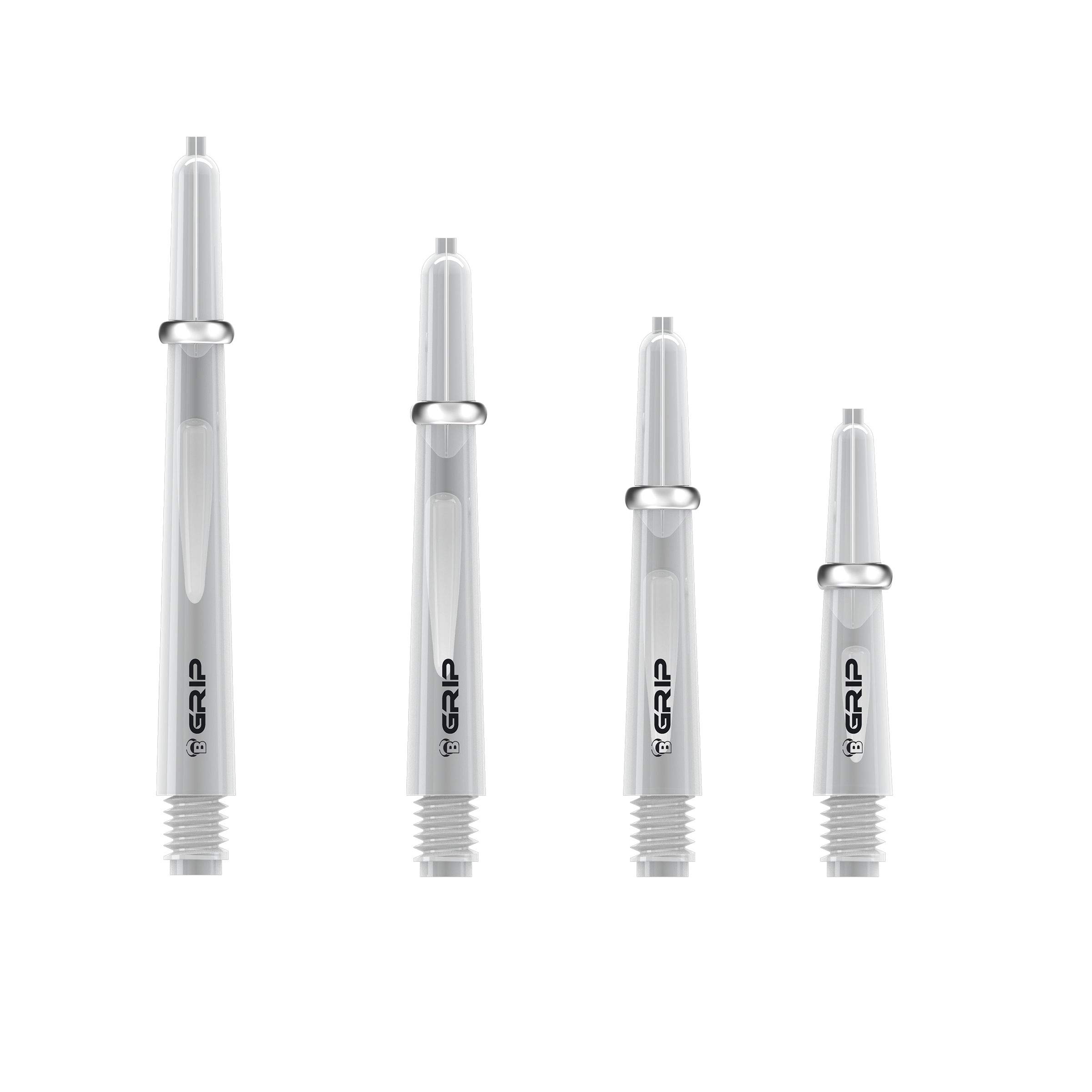 Bull's B-Grip-2 CL Sh. i/m Clear Dart Shaft, White, Medium