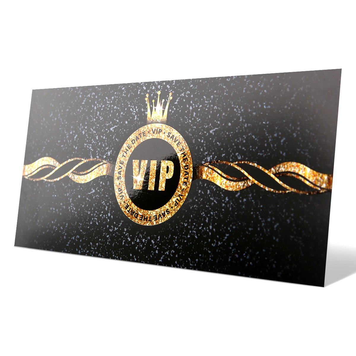 Save the Date Karten zur Hochzeit (100 Stück) - VIP Gold - Hochzeitskarten