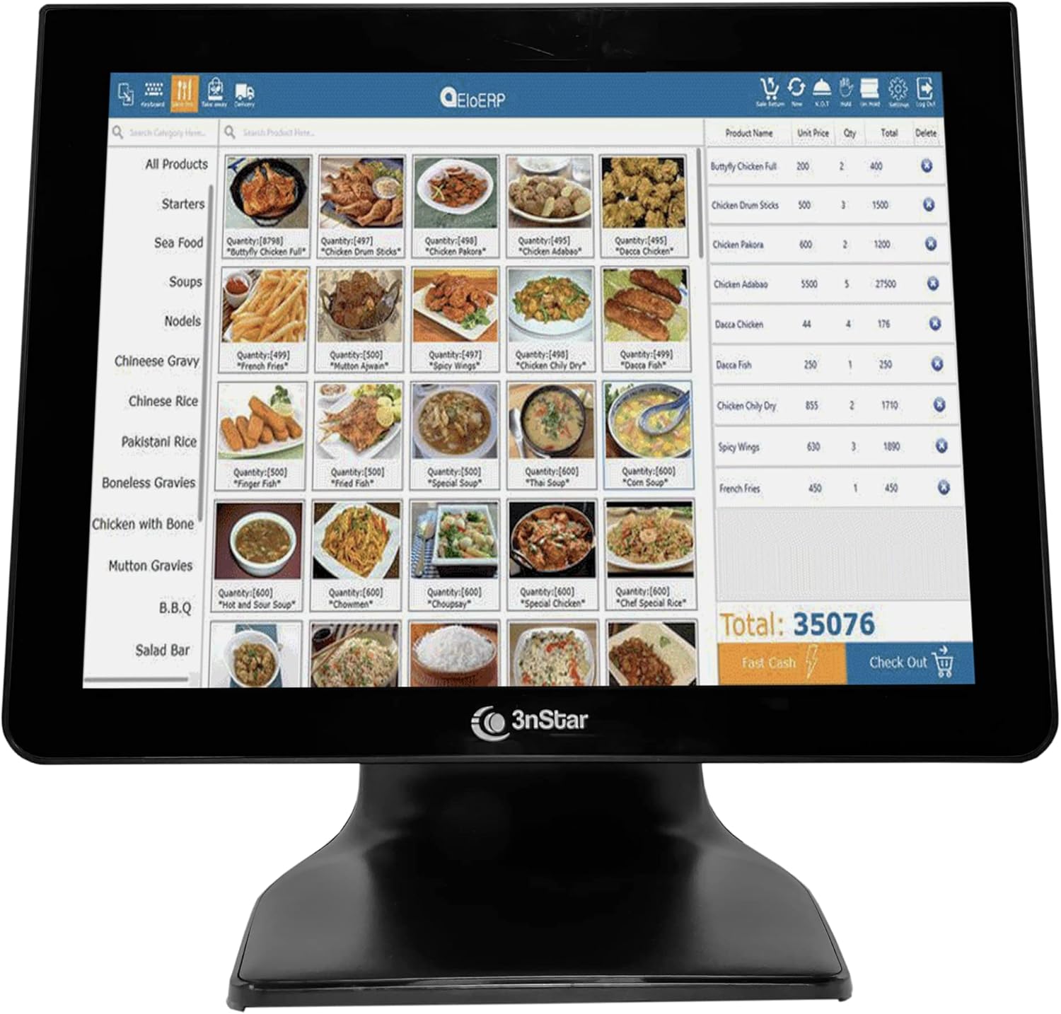 3nStar 15" 10 Points Capacitive Touch Screen Monitor Bezel Free, VGA + HDMI - TCM010VH